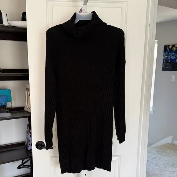 Sanctuary Black Turtleneck Sweater Dress - Picture 1 of 3